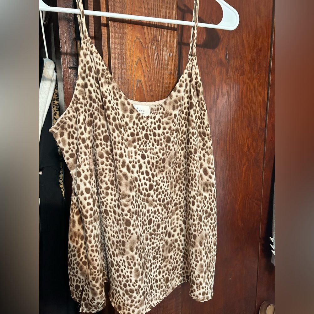 A New Day. Giraffe Print tank top. Medium.